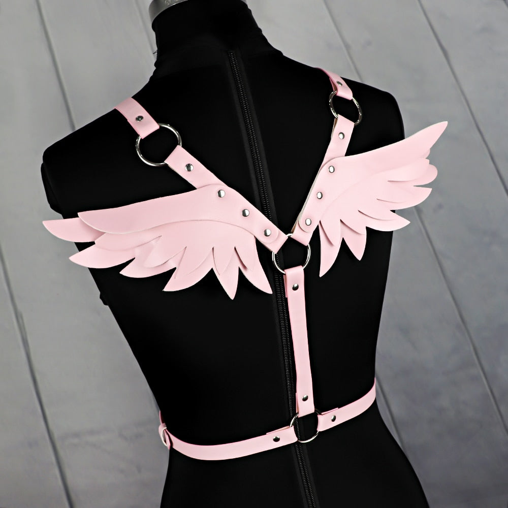 Angel Wings Leather Harness