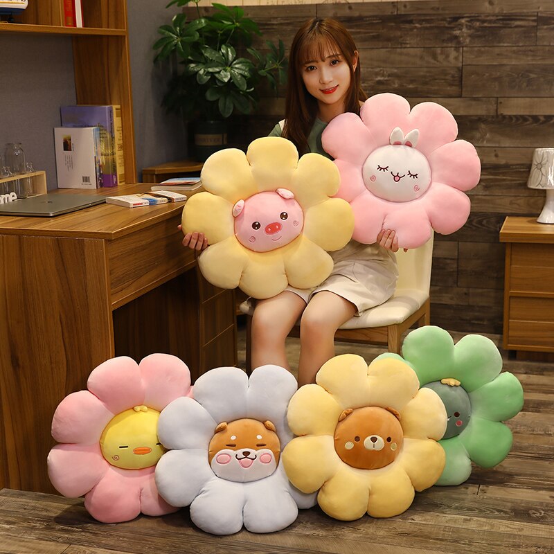 Animal Flower Plush Pillow