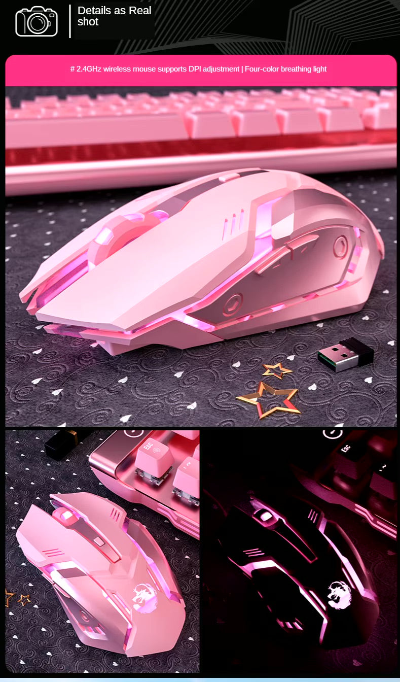 Pink Gaming LED Mouse