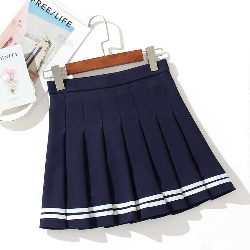 High Waist Pleated Skirt