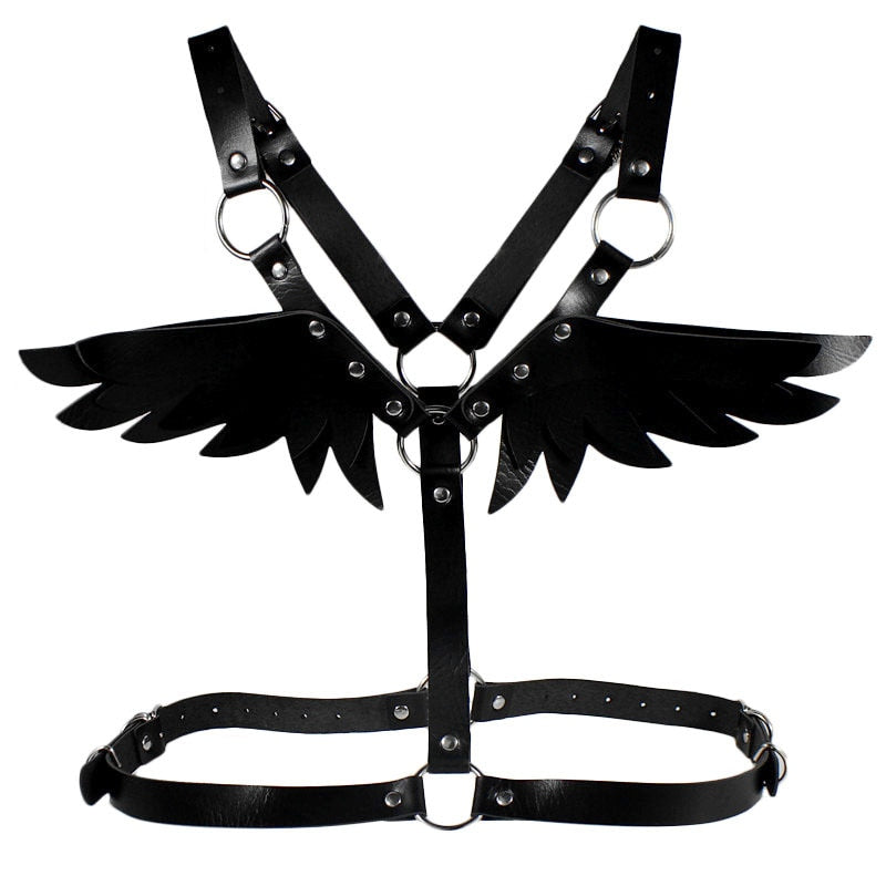 Angel Wings Leather Harness