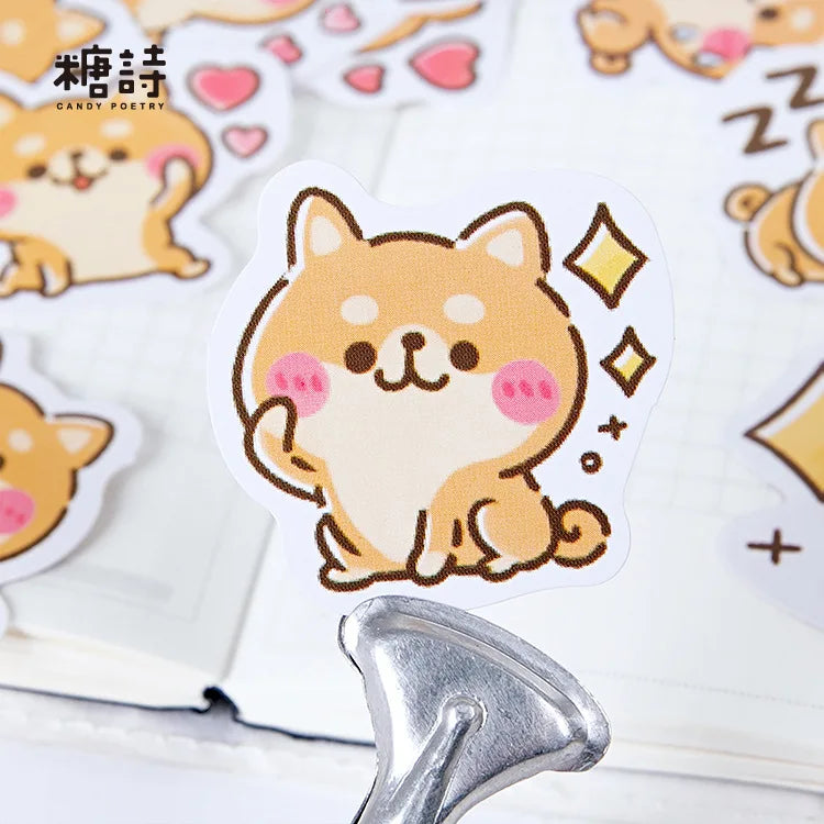 45 Pcs Kawaii Shiba Inu Stickers