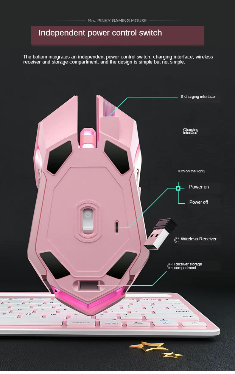 Pink Gaming LED Mouse