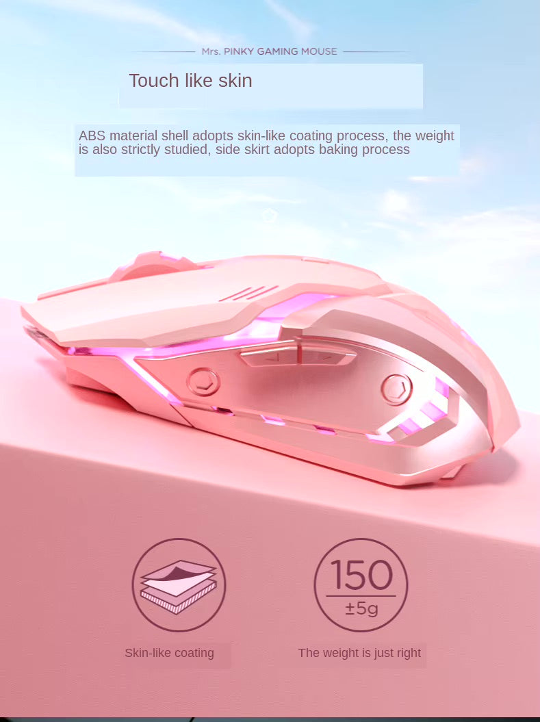 Pink Gaming LED Mouse