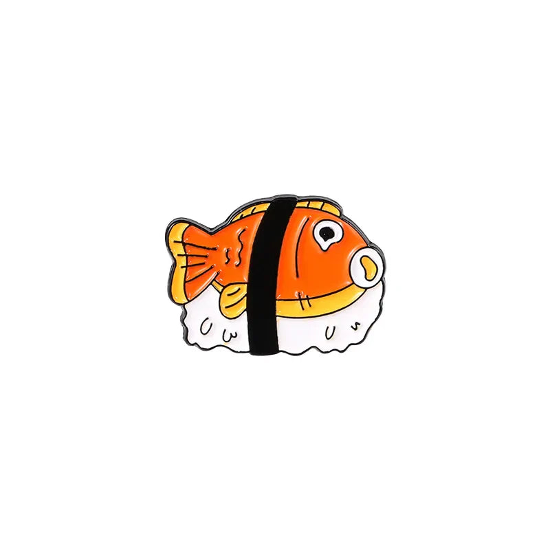 Sushi Animal Enamel Pins