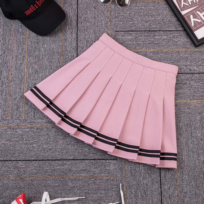 High Waist Pleated Skirt