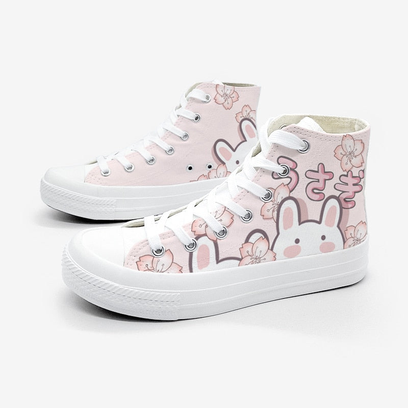 Bunny Cherry Blossom High Tops