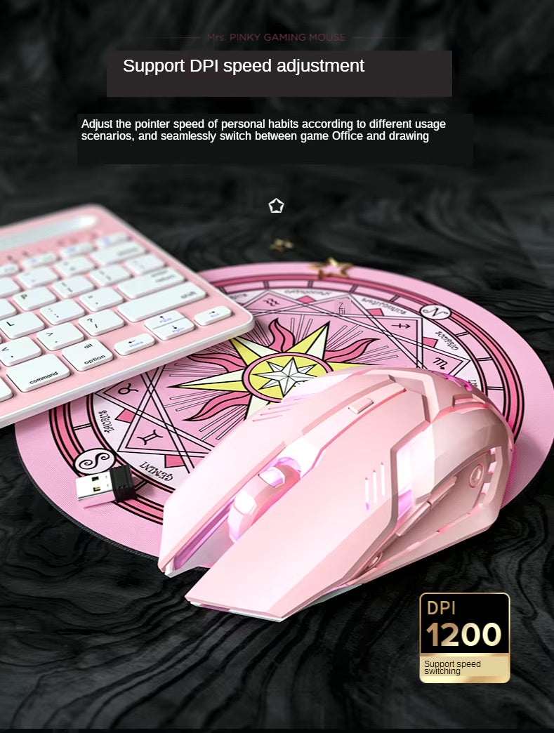 Pink Gaming LED Mouse