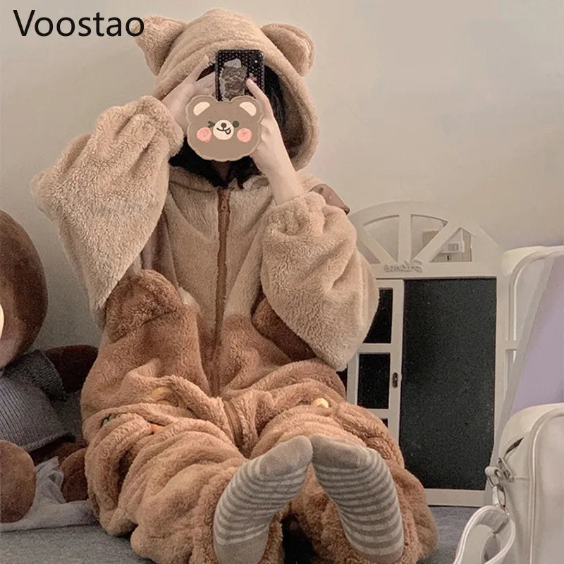 Teddy Bear Hooded Onesie