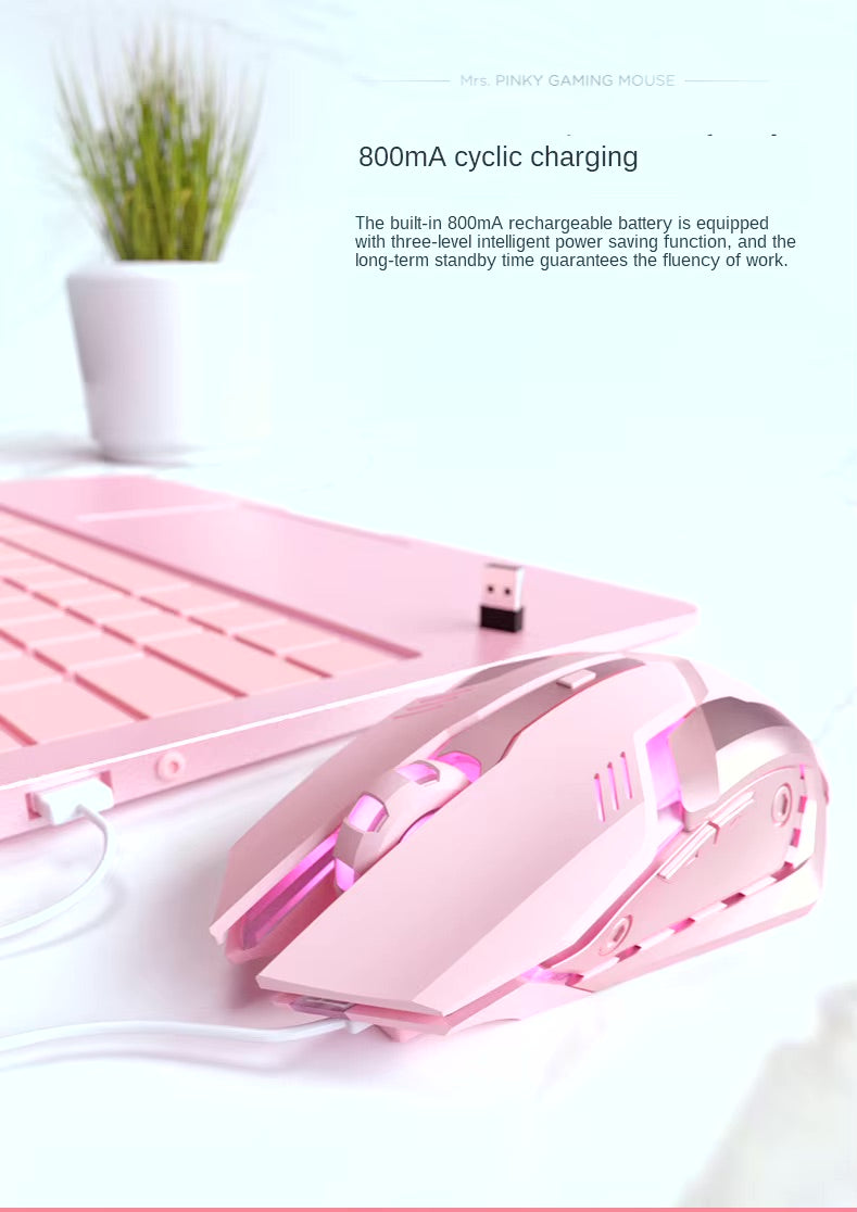 Pink Gaming LED Mouse