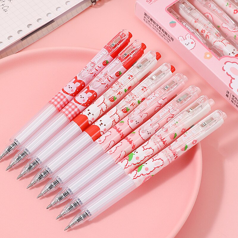 Strawberry Bunny Gel Pens