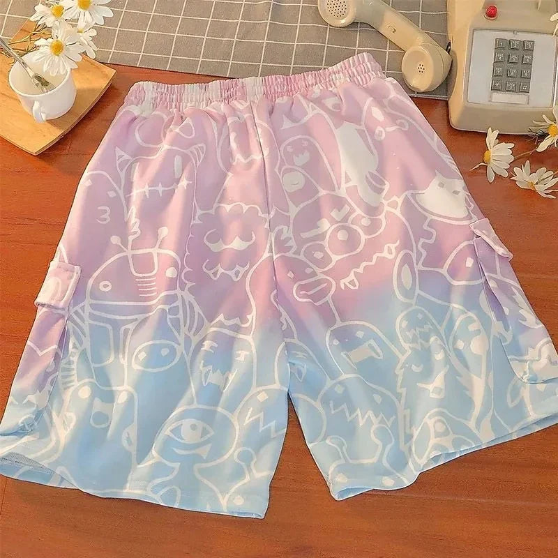 Pastel Harajuku Monster Shorts