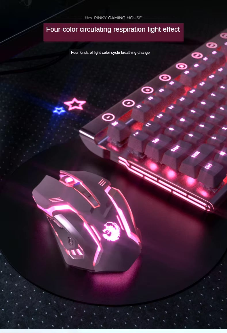 Pink Gaming LED Mouse