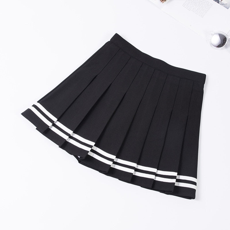 High Waist Pleated Skirt