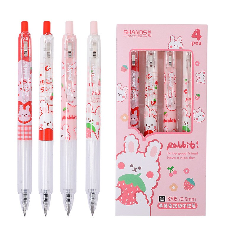 Strawberry Bunny Gel Pens