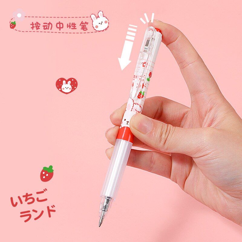 Strawberry Bunny Gel Pens