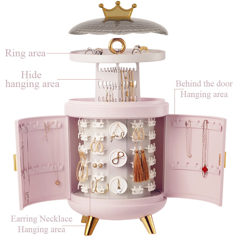 Crown Rotating Jewelry Organizer