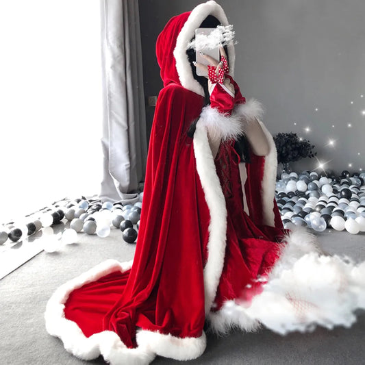 Mrs. Claus Hooded Cloak