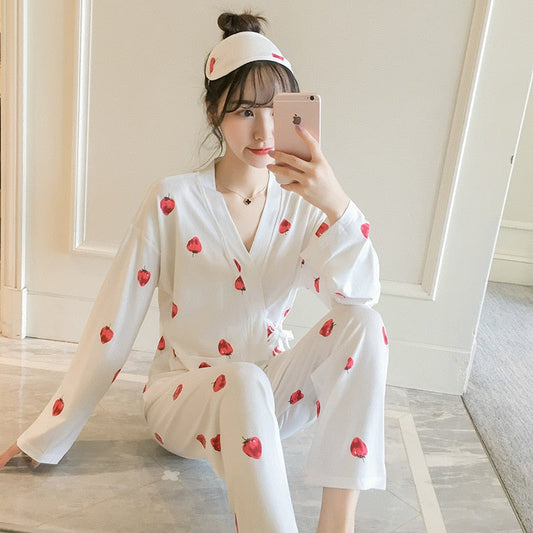 Strawberry Print Pajamas