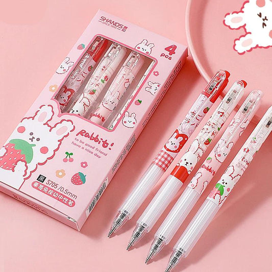 Strawberry Bunny Gel Pens