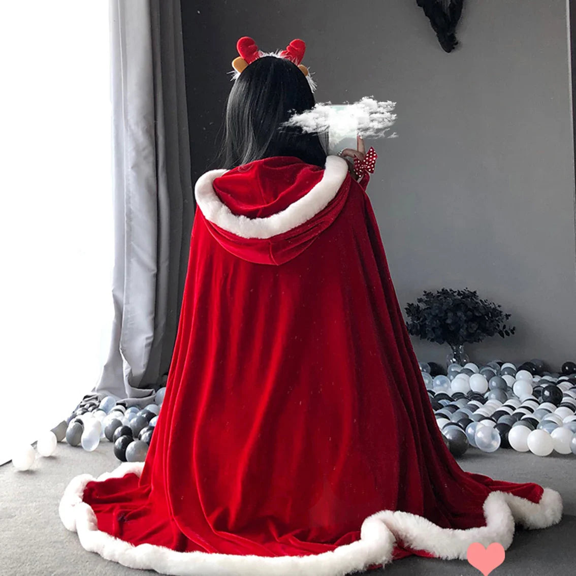 Mrs. Claus Hooded Cloak