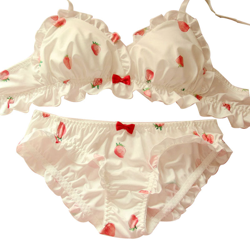 Strawberry Print Underwear Set