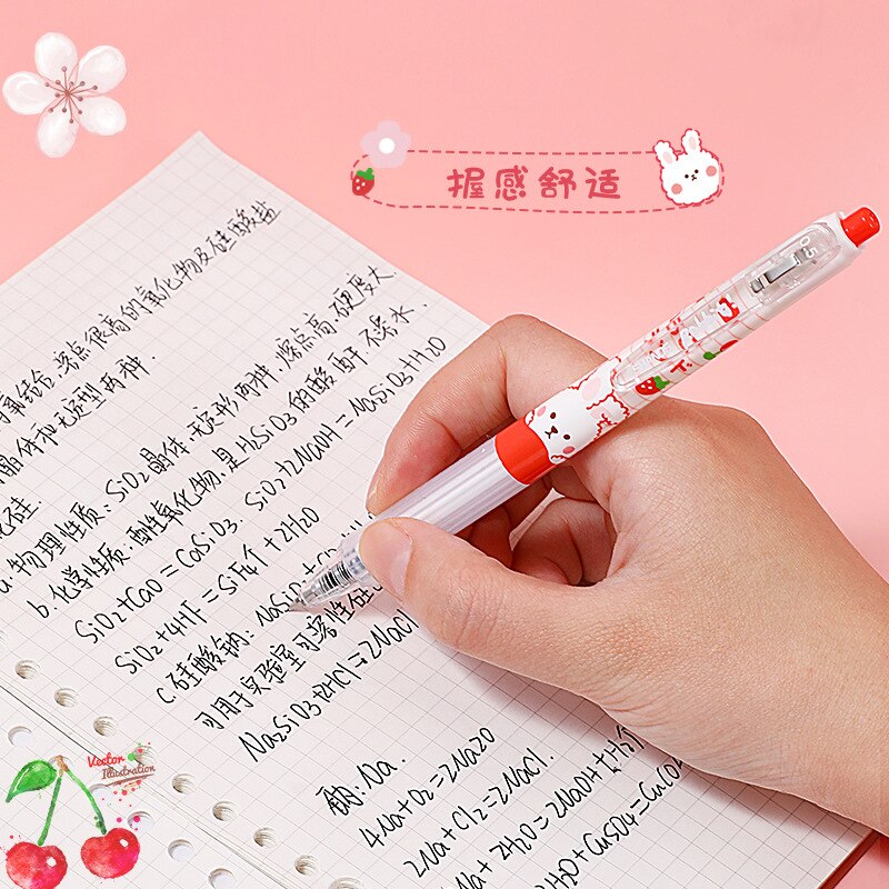 Strawberry Bunny Gel Pens