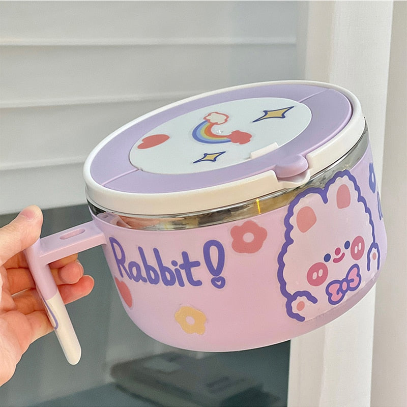 Bunny Ramen Bowl With Lid