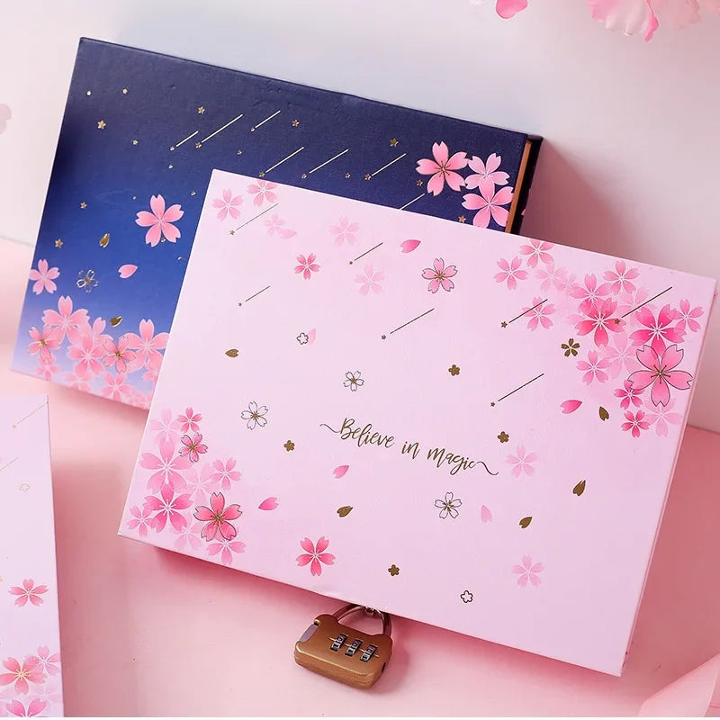 Cherry Blossom Lock Box Diary