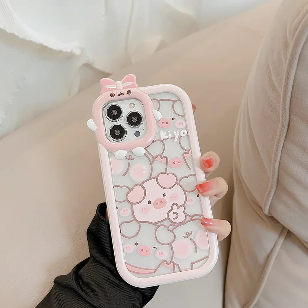 Kawaii Pigs iPhone Case