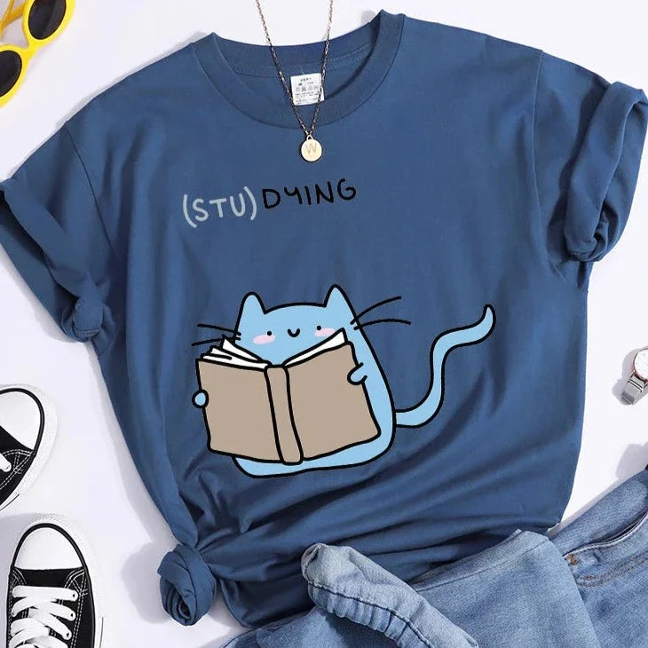 (STU)DYING Cat Graphic T-Shirt