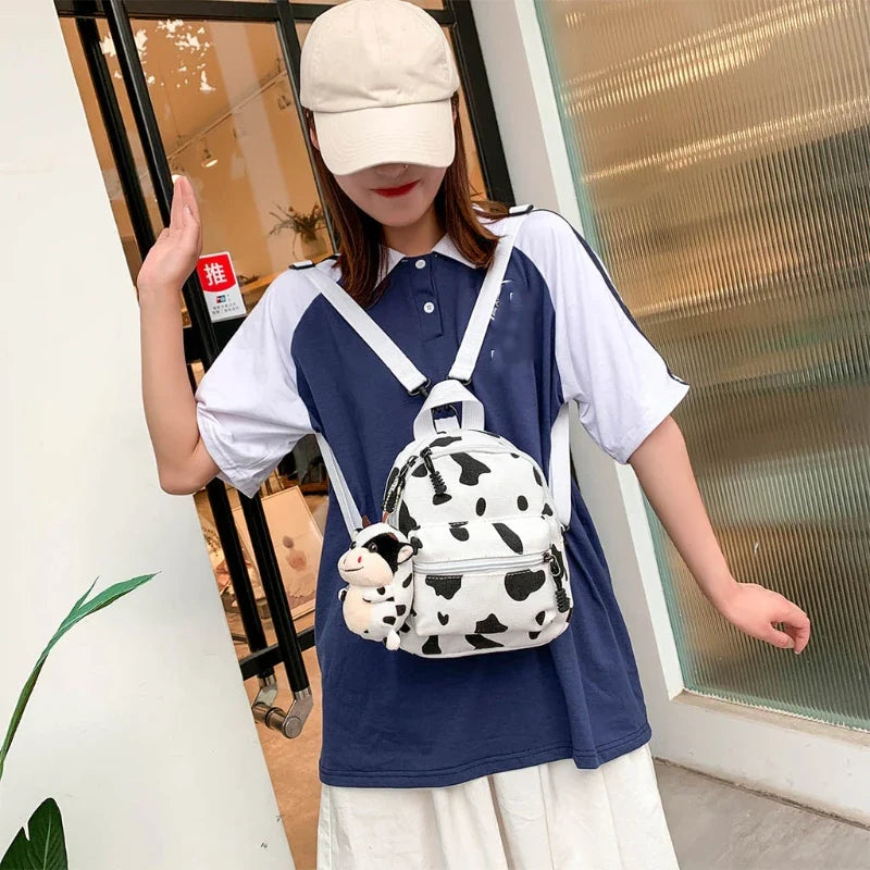 Cow Print Mini Backpacks