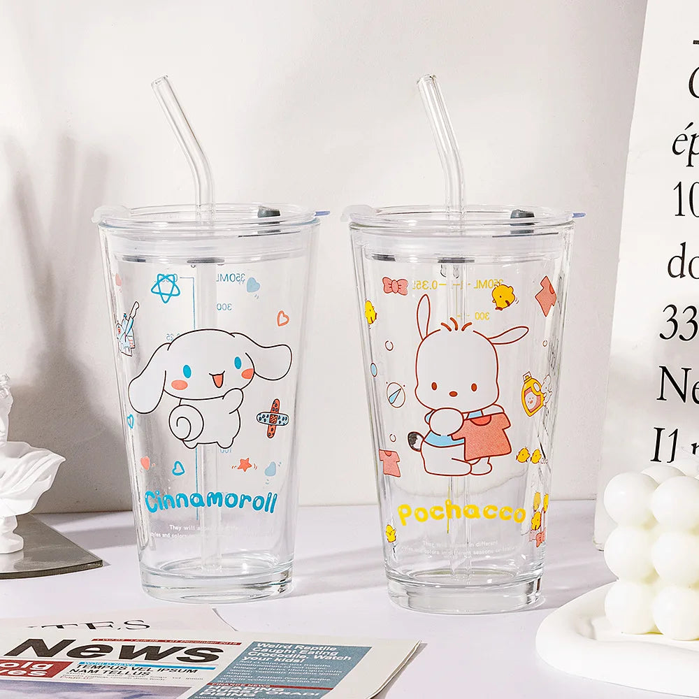 Sanrio Glass Straw Cup