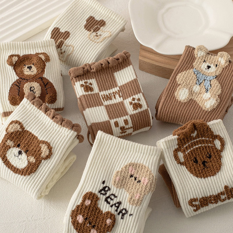 Harajuku Teddy Bear Socks