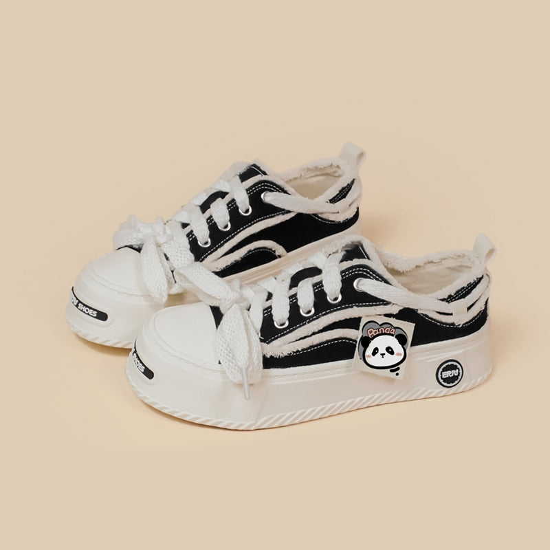 Chunky Sole Panda Sneakers