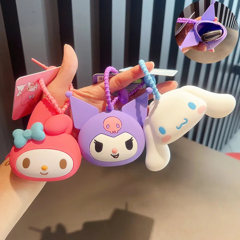 Sanrio Silicone Coin Purses Keychain