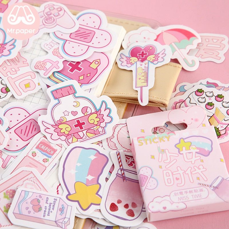 46Pcs/box Diary Stickers