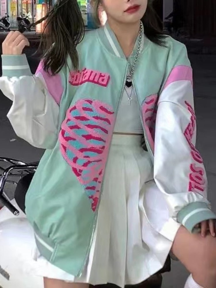 Pastel Skeleton Heart Jacket