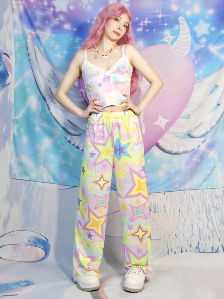 Harajuku Star Print Pants