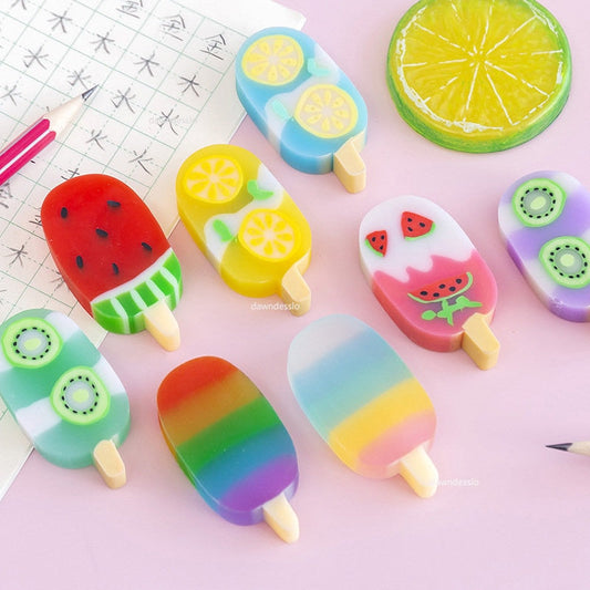 4 Pcs/Set Ice Cream Rubber Erasers