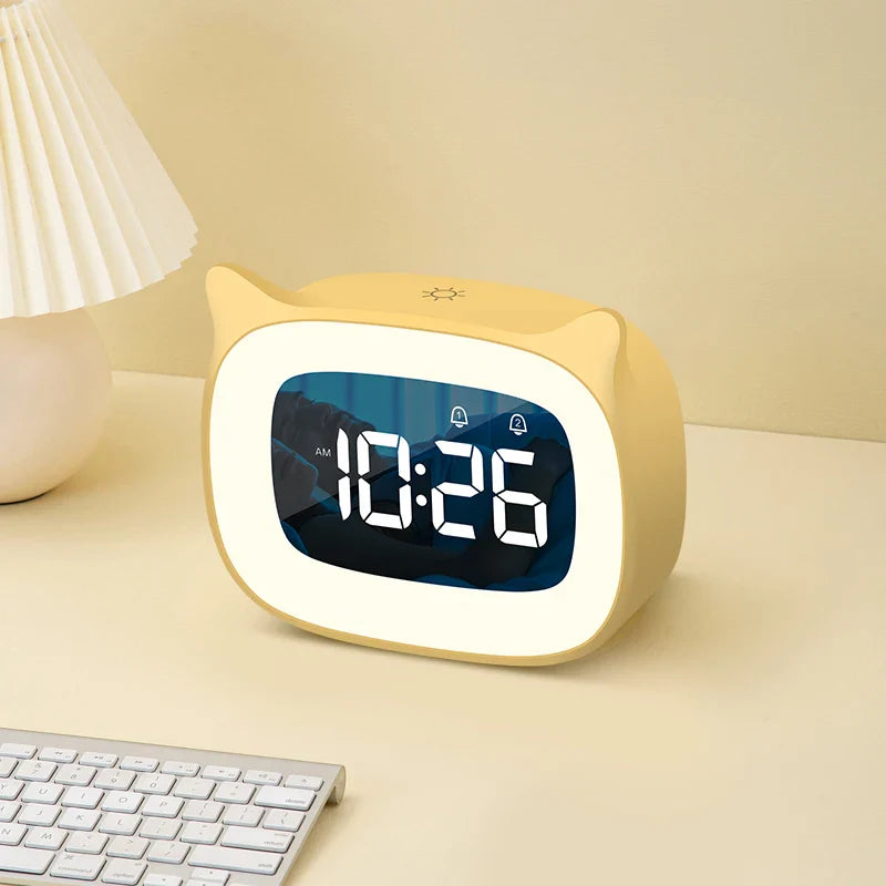 Cute Cat Digital Alarm Clock