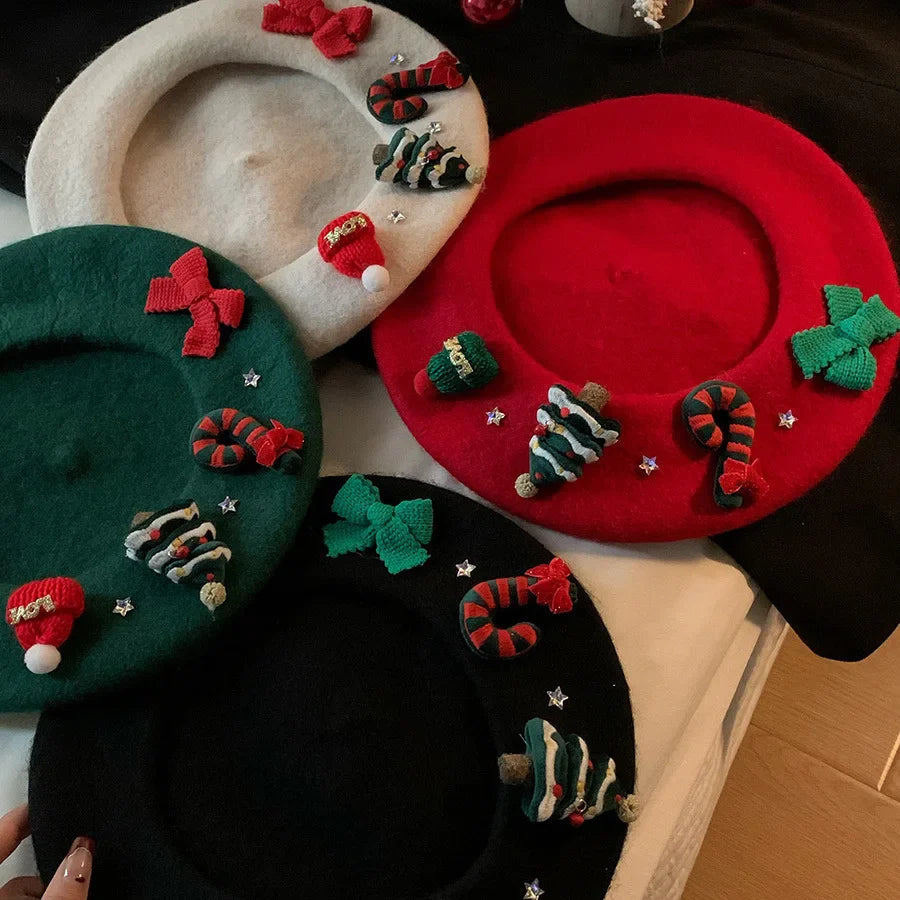 Christmas Beret Hats