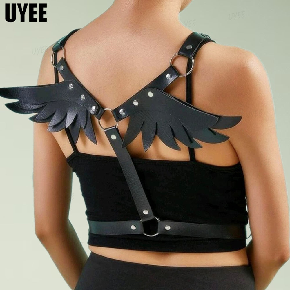 Angel Wings Leather Harness