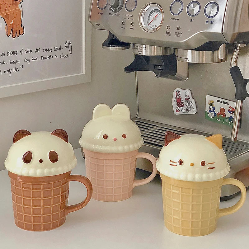 Cute Animal Ice Cream Mugs