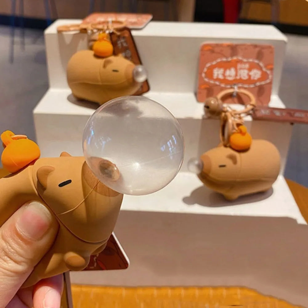 Capybara Squeeze Toy Keychain