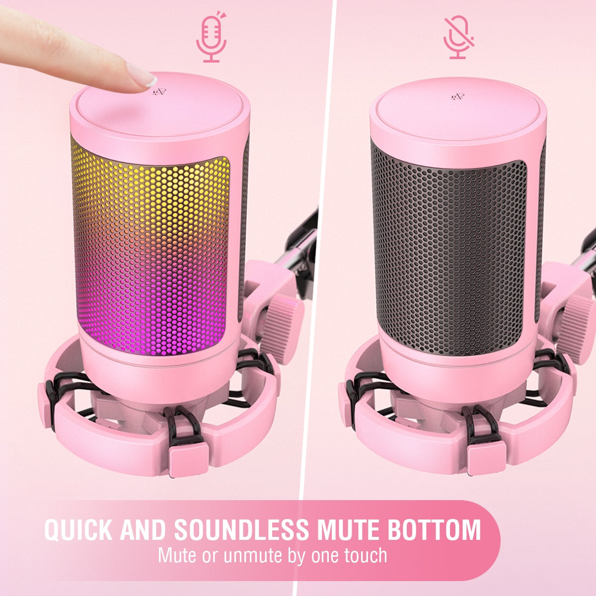 Pink Condenser Microphone