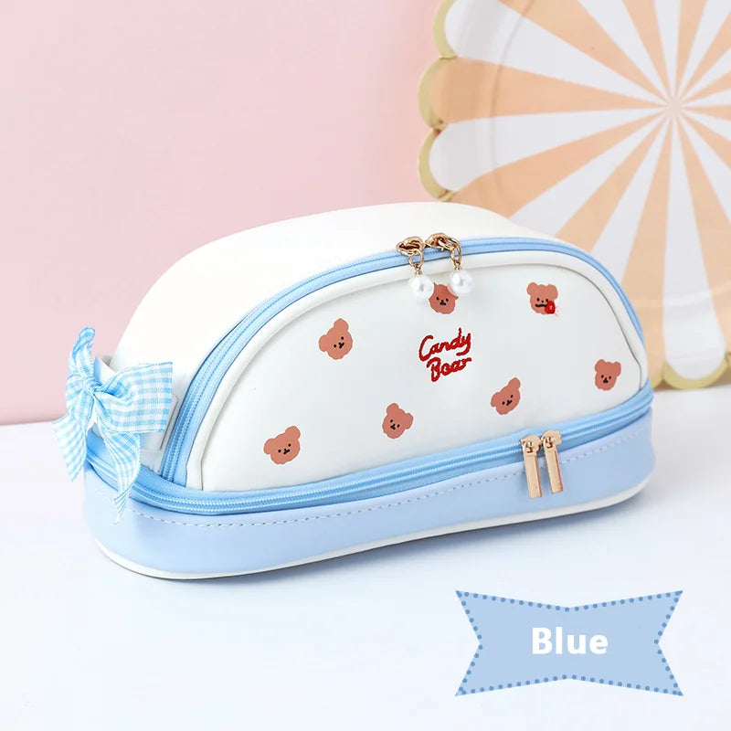 Double Compartment Pencil Bag