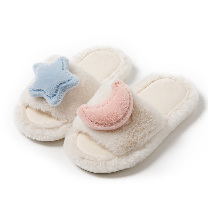 Moon & Star Cotton Slippers