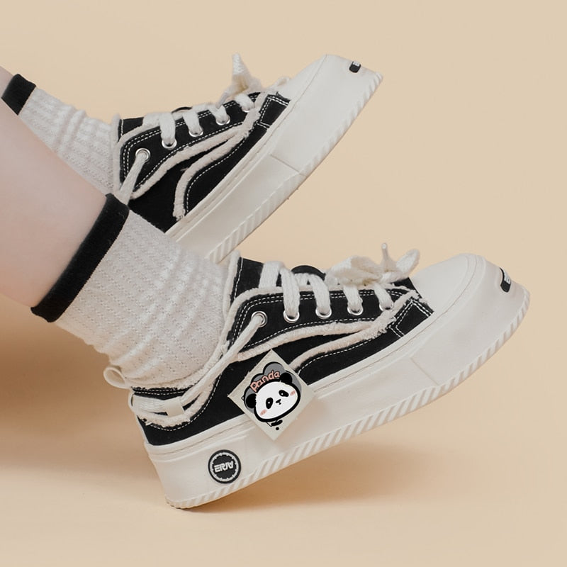 Chunky Sole Panda Sneakers