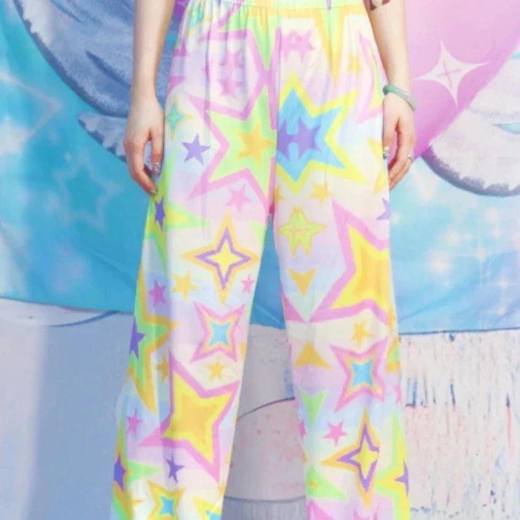 Harajuku Star Print Pants